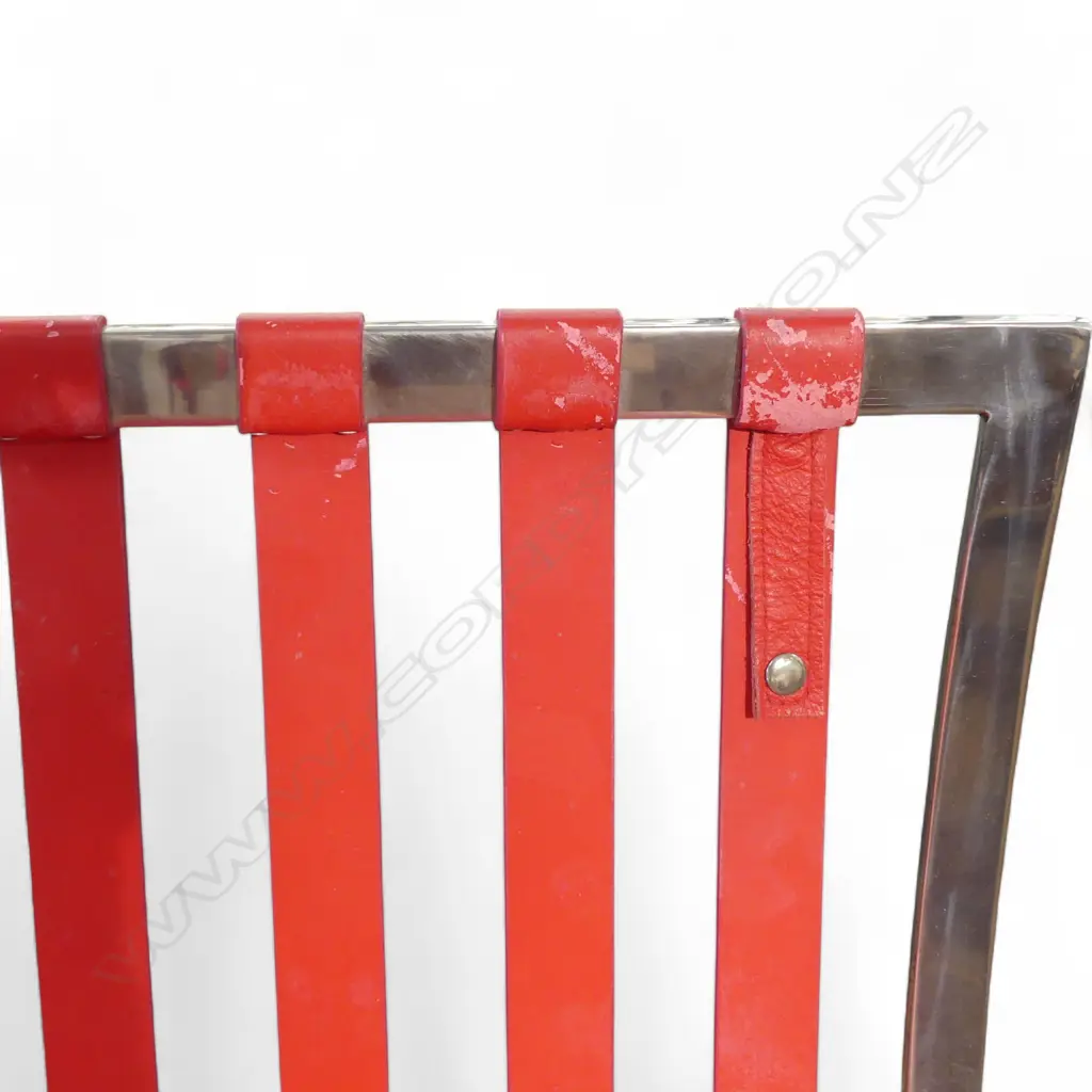 RED LEATHER BARCELONA CHAIR Image 1++