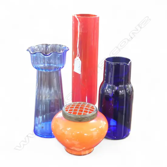 4 GLASS VASES H.250mm