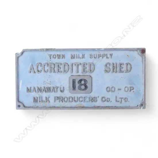 VINTAGE MANAWATU CO-OP MILK PRODUCERS SIGN 330x150mm