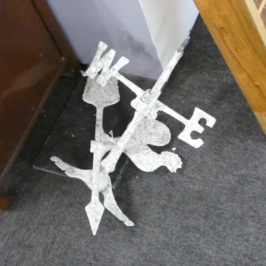 VINTAGE CAST ALLUMINIUM WEATHER COCK H530MM