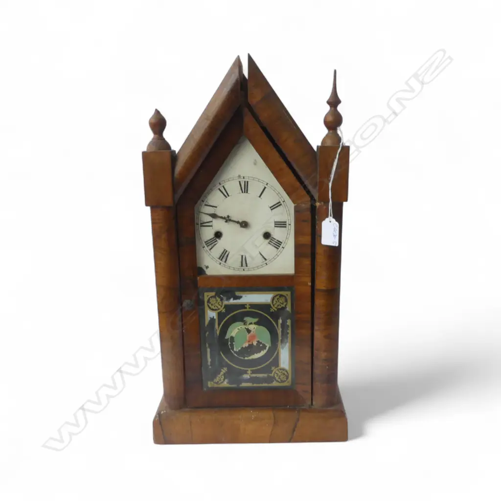 c.1900 AMERICAN STEPLE CLOCK as is Image 1++