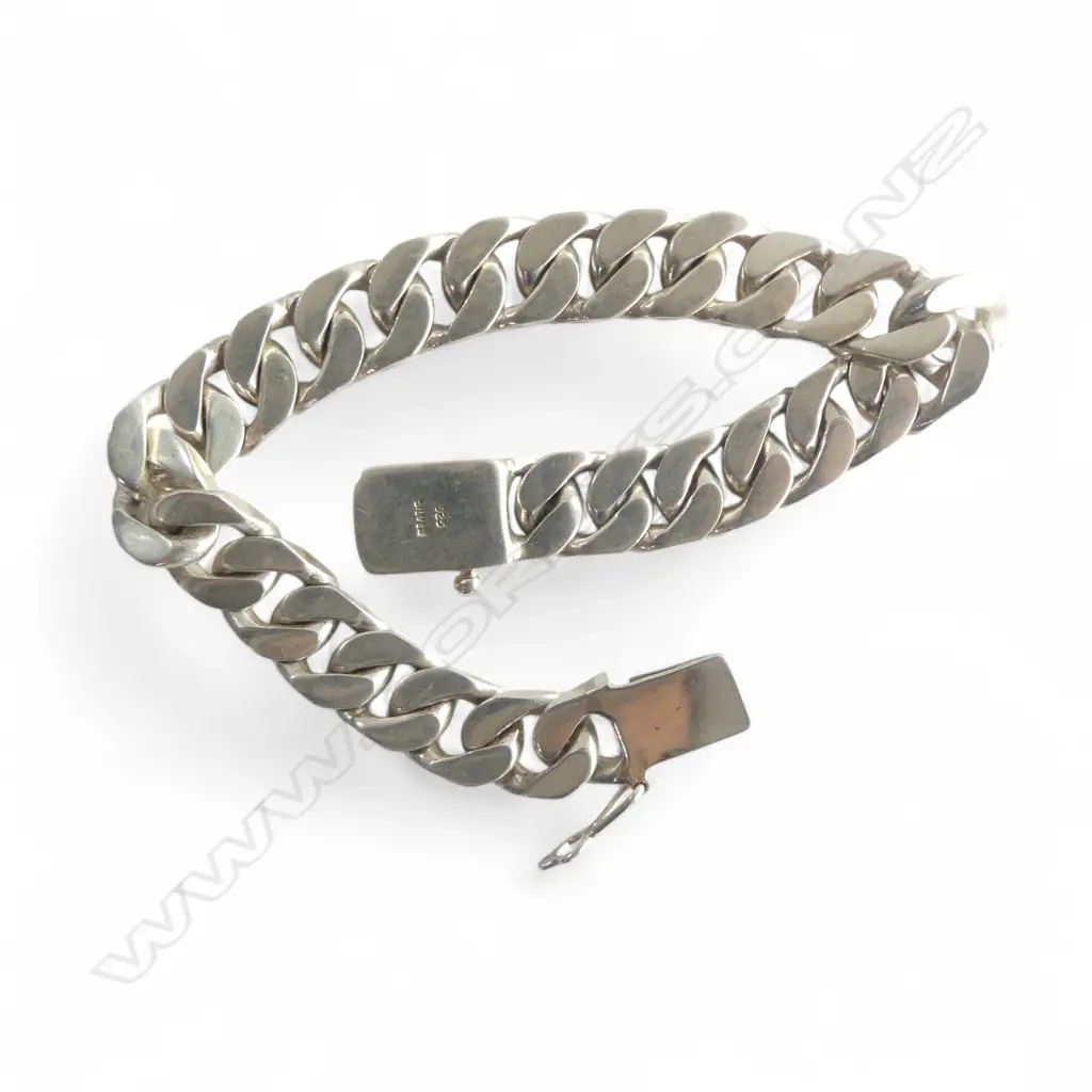 925 SILVER BRACELET, L.210mm 45.2gms Image 1++