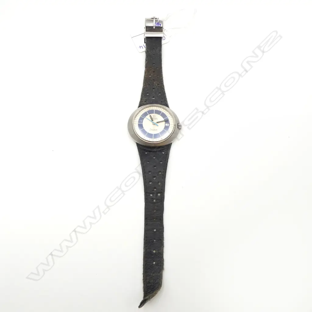 RETRO OMEGA 'DYNAMIC' WRIST WATCH strap worn Image 1++