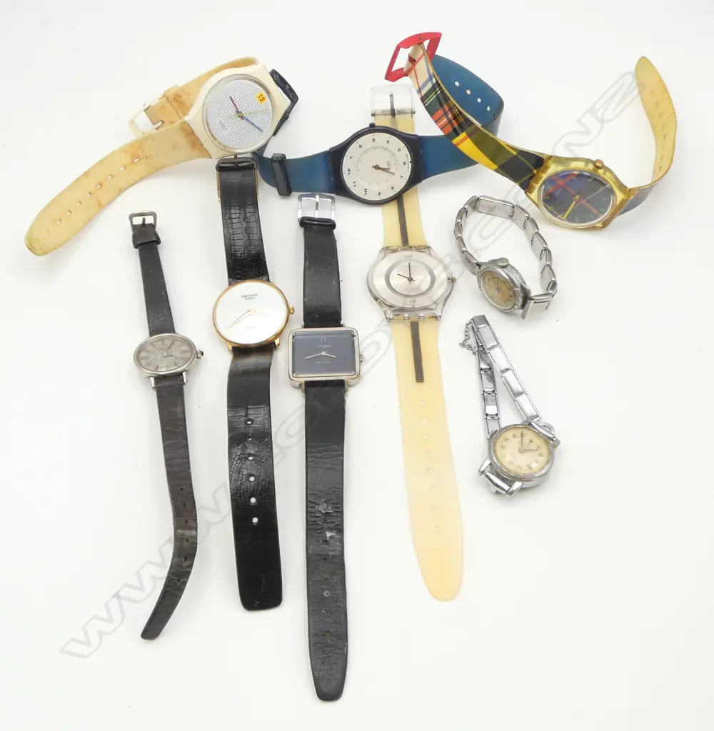 9 WRIST WATCHES INCL. 4 SWATCH & OMEGA DE VILLE Image 1++