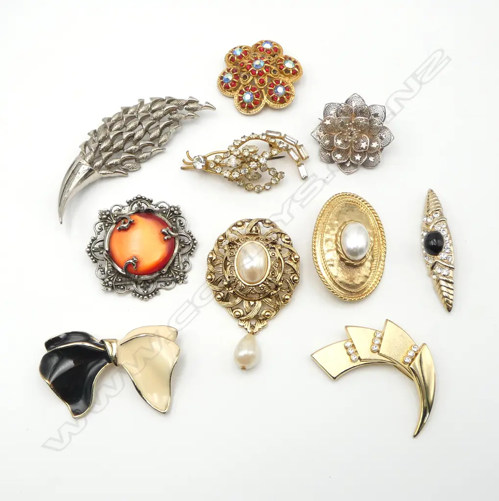ASST  COSTUME BROOCHES Image 1++