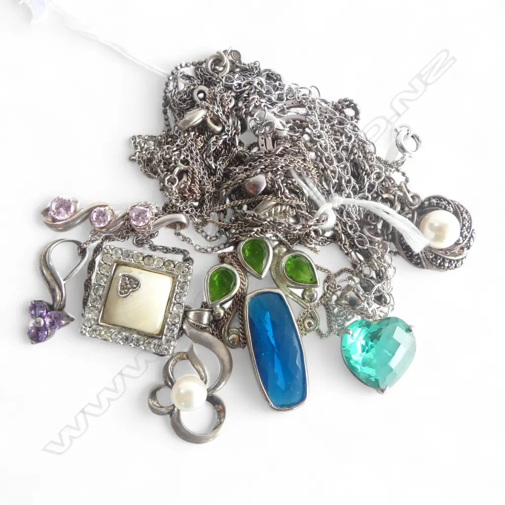8 925 SILVER PENDANT NECKLACES Image 1++