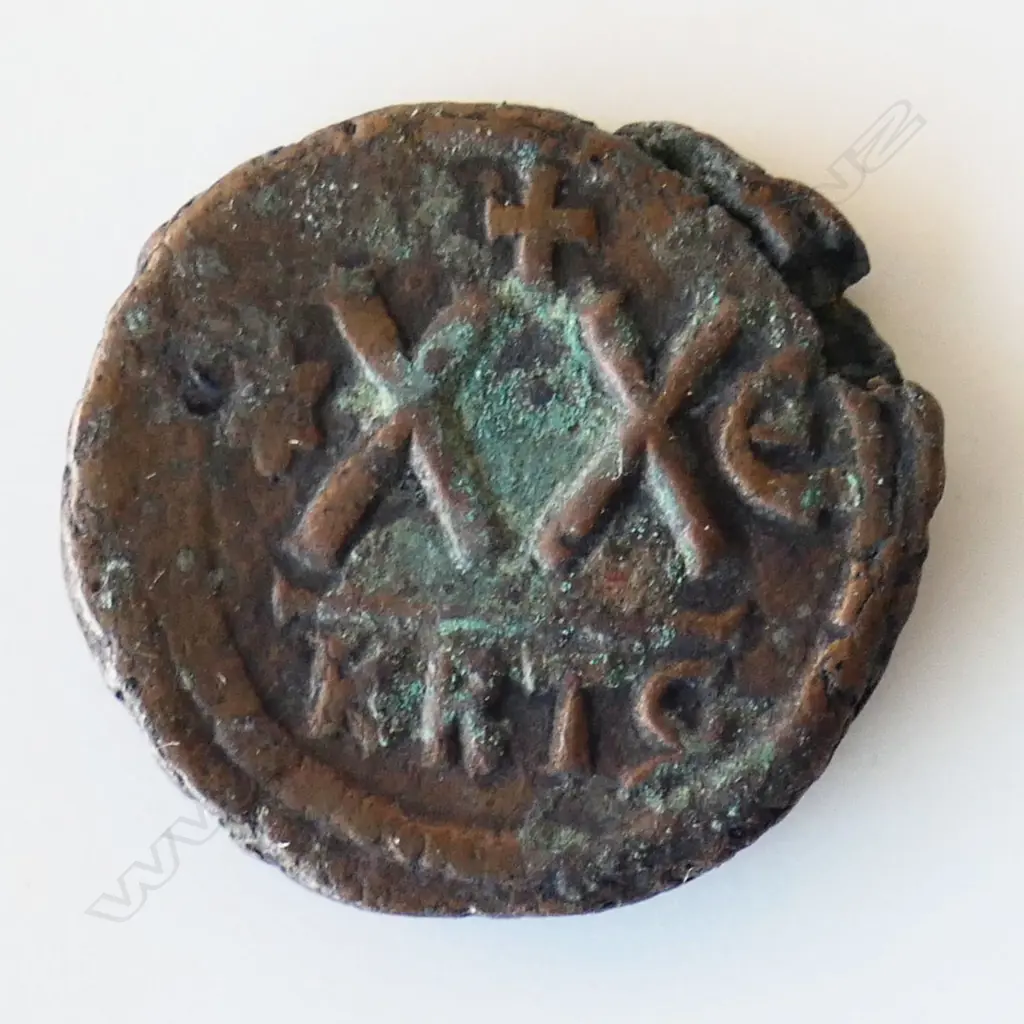 ROMAN COIN. BYZANTINE. PHOCAS AE 1/2 FOLLIS CARTHAGE 606-607 A.D Image 1++