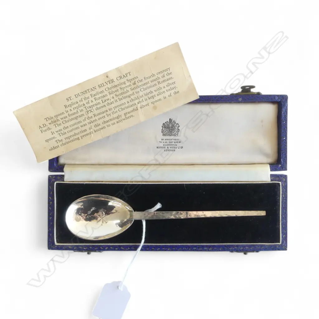 STG SILVER CHRISTENING SPOON, 32gms, BOXED Image 1++