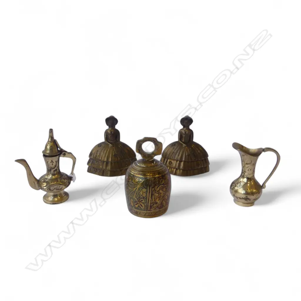 5 MINIATURE BRASS ORNAMENTS H.75mm Image 1++