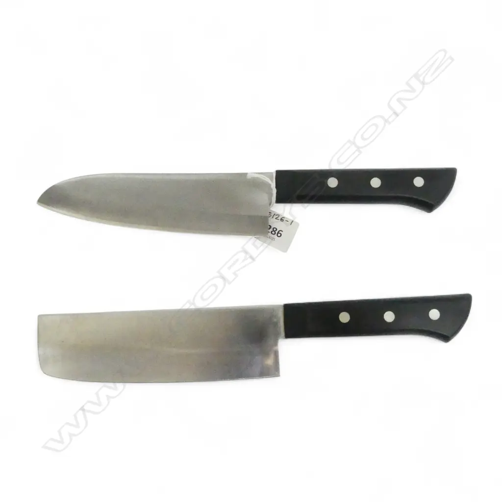 2 JAPANESE SIGNED CHEFS KNIVES L.300mm Image 1++