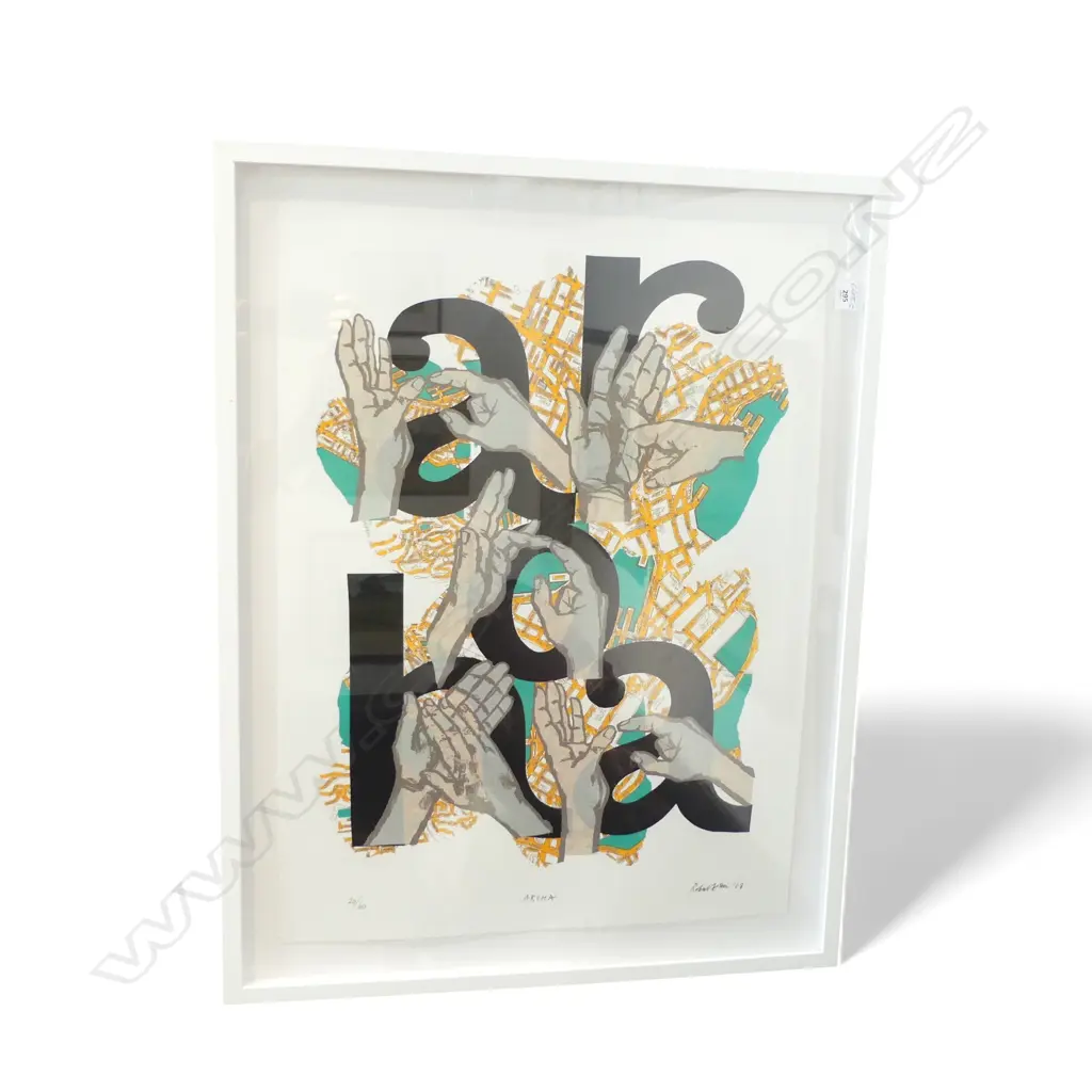 **RTV** ROBERT ELLIS 'AROHA' SCREENPRINT 20/60 Ltd.Ed. Signed dated '08. 750 x 550mm Image 1++