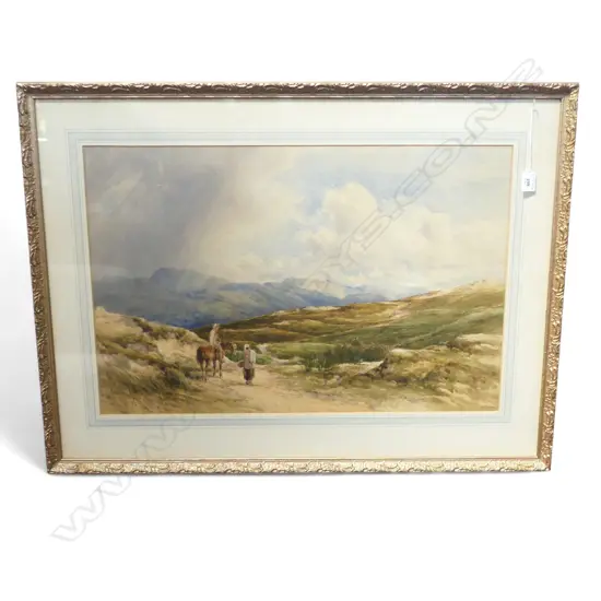 HENRY MARTIN POPE (1843-1908) LANDSCAPE WC 455x695mm