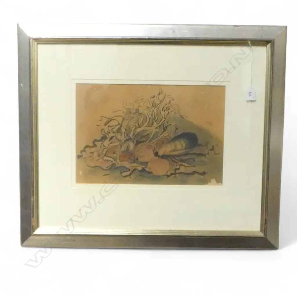 T. A. McCORMACK (1883-1973), STILL LIFE WITH MUSSELS & CLAMS, WC 250x370mm signed & dated '11 Image 1++