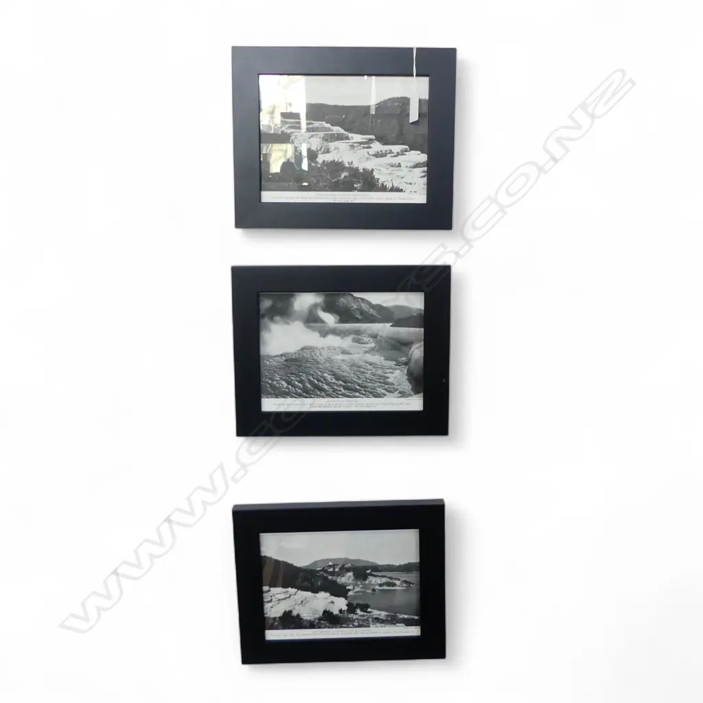 3 FRAMED PINK & WHITE TERRACE 1930 PRINTS OF CHARLES SPENCERS WANDERLUST MAGAZINE PHOTOGRAPH 145x195mm Image 1++