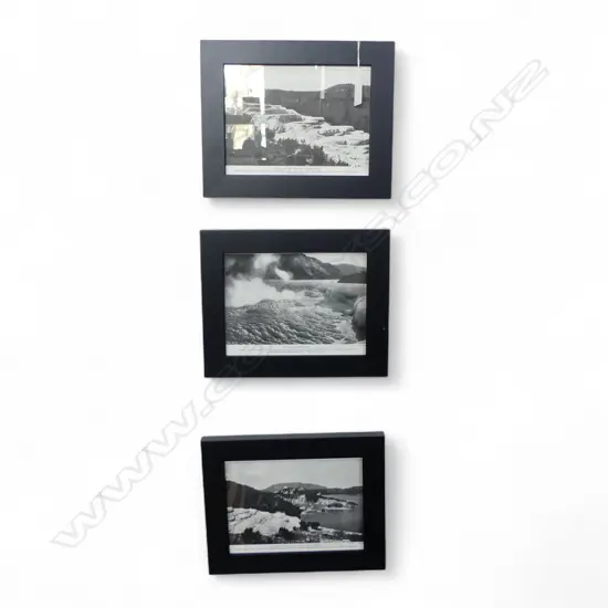 3 FRAMED PINK & WHITE TERRACE 1930 PRINTS OF CHARLES SPENCERS WANDERLUST MAGAZINE PHOTOGRAPH 145x195mm