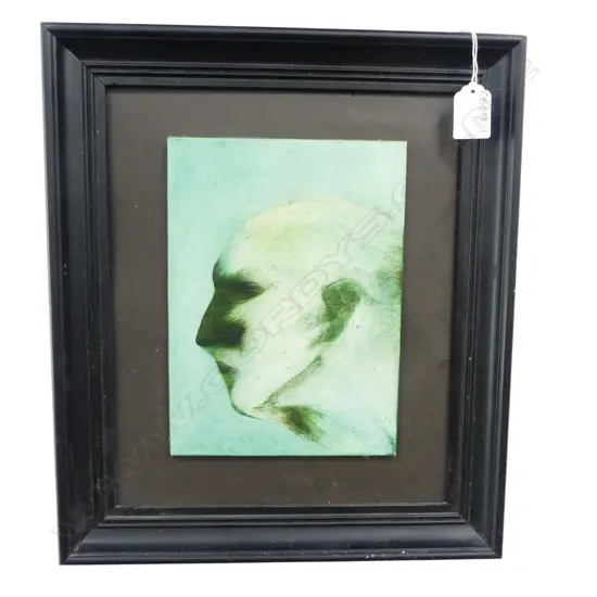 DAVID SHENNAN, UNTITLED PORTRAIT, OIL ON BOARD, 220x160mm gifted to vendor by Ron Brownson