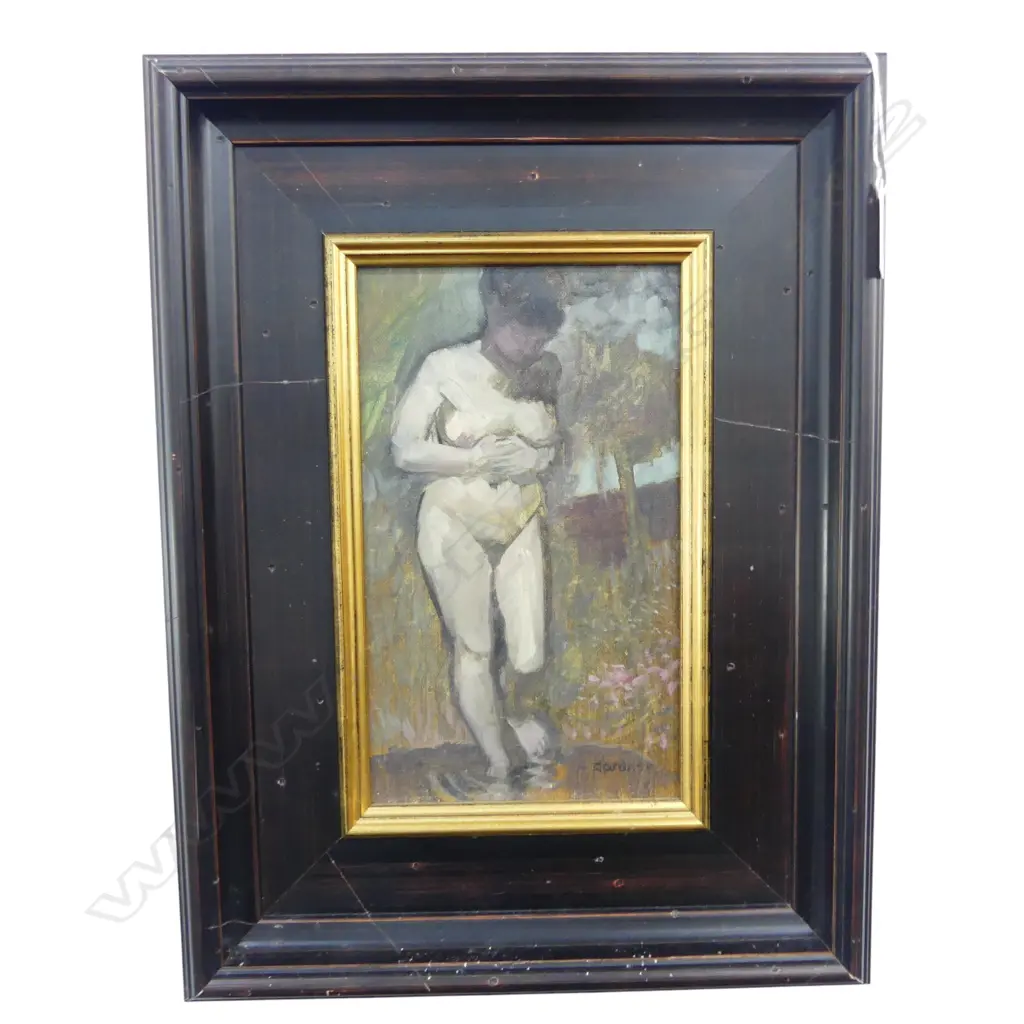 ALEXANDRA GARDNER 'STUDY FOR SUZANNA & THE ELDERS' OIL ON CANVAS PANEL 230x135mm Image 1++