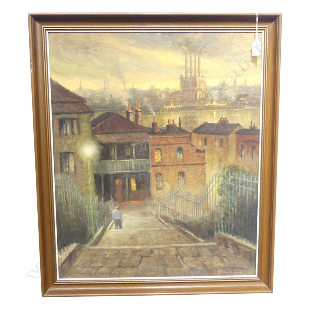 STEPHEN SIMS OIL 'AGAR STEPS SYDNEY' 1955 Image 1++