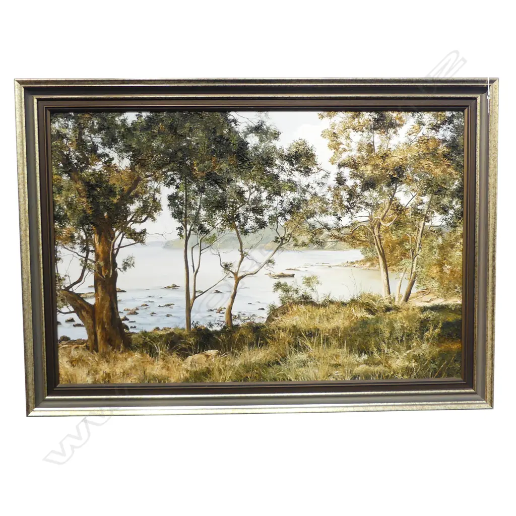 JUDITH MORETON 'WAIHERERE BAY COROMANDEL '82 OIL ON BOARD 585x885mm Image 1++