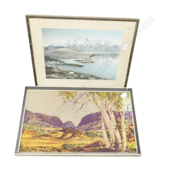 WHITES AVIATION QUEENSTOWN 290x370mm + ALBERT NAMATJIRA PRINT 330x550mm