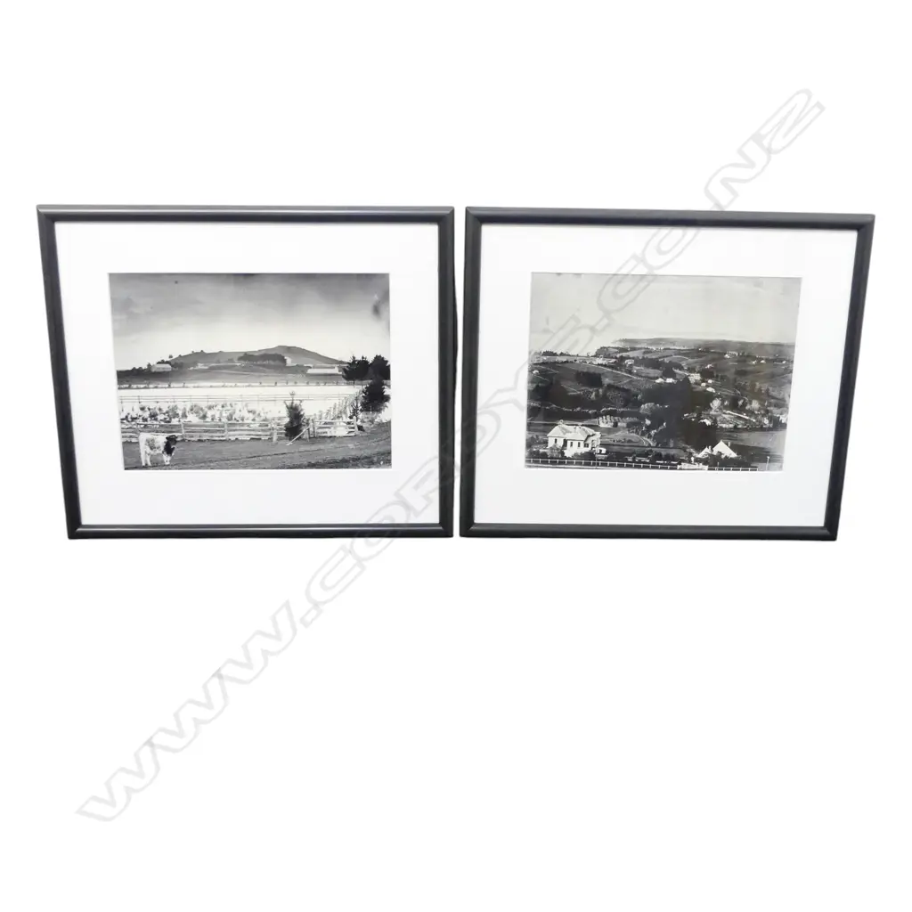 2 REPRODUCTION PHOTOGRAPHS; MT. HOBSON FROM CORNWALL PARK & REMUERA FROM MT HOBSON 190x265mm Image 1++