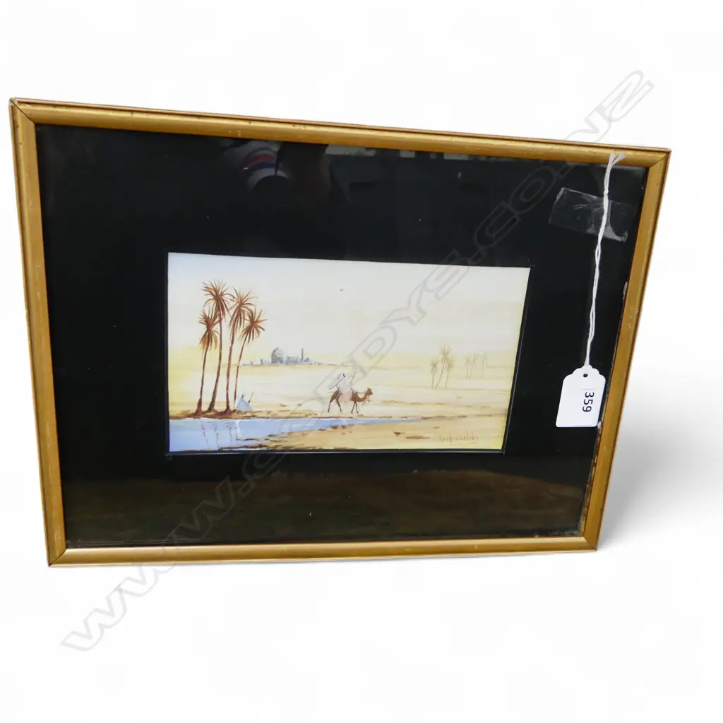 W. ARNOLD DESERT SCENE, WC 100x180mm Image 1++