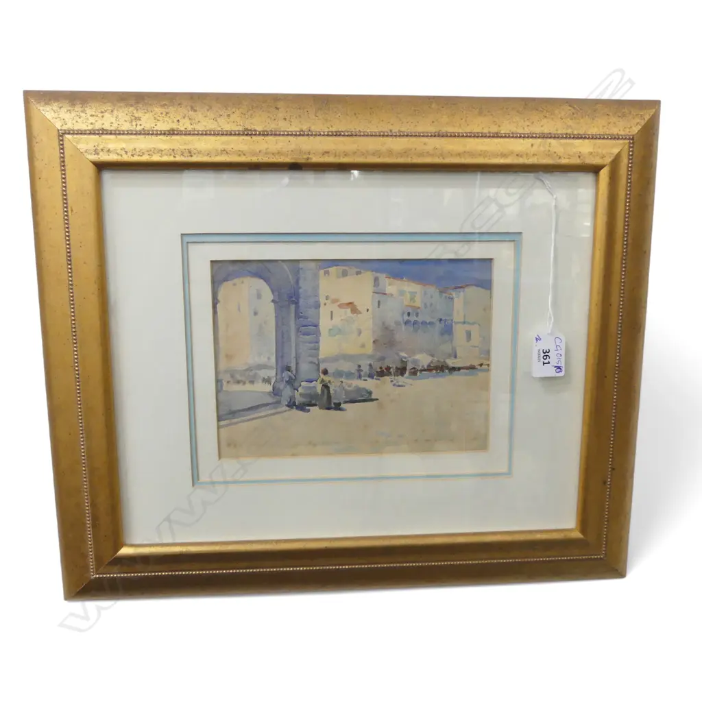 LATE 19th / EARLY 20thC ARTIST UNKNOWN, URBAN WC, 140x195mm foxing JOHN WEEKS? Image 1++