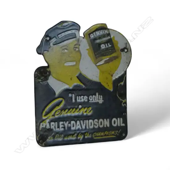 REPRODUCTION? ENAMEL SIGN 'HARLEY-DAVIDSON OIL' 305x255mm