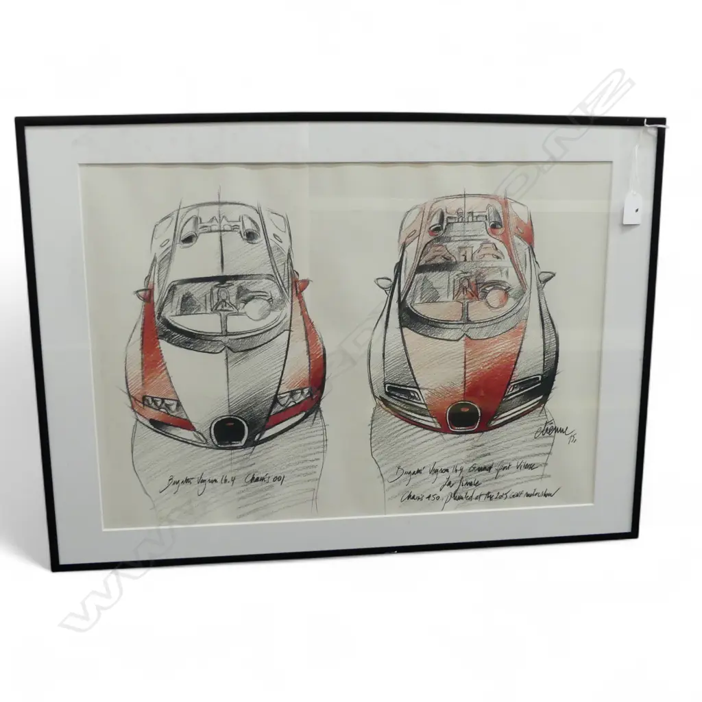 BUGATTI CAR DESIGN PRINT 410x585mm Image 1++