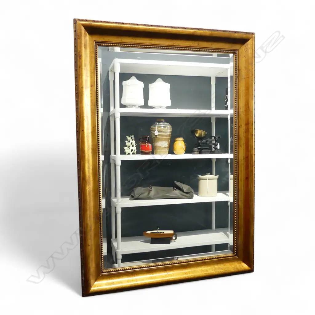 BEVEL EDGE GILT FRAMED MIRROR 790x1080mm Image 1++
