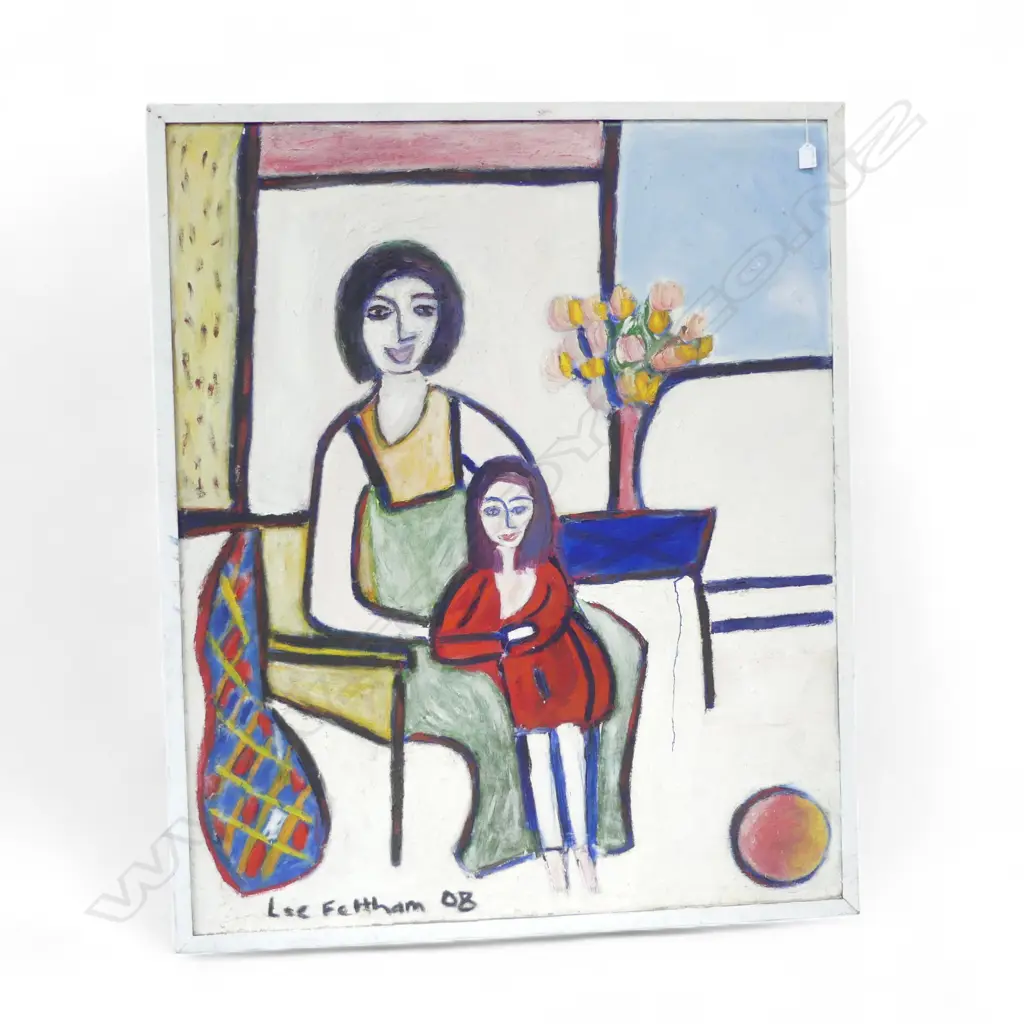 LEE FELTHAM, MOTHER & CHILD,FRAMED ACRYLIC ON BOARD, SIGNED 2008, 1060 X 960 MM, provenance below Image 1++