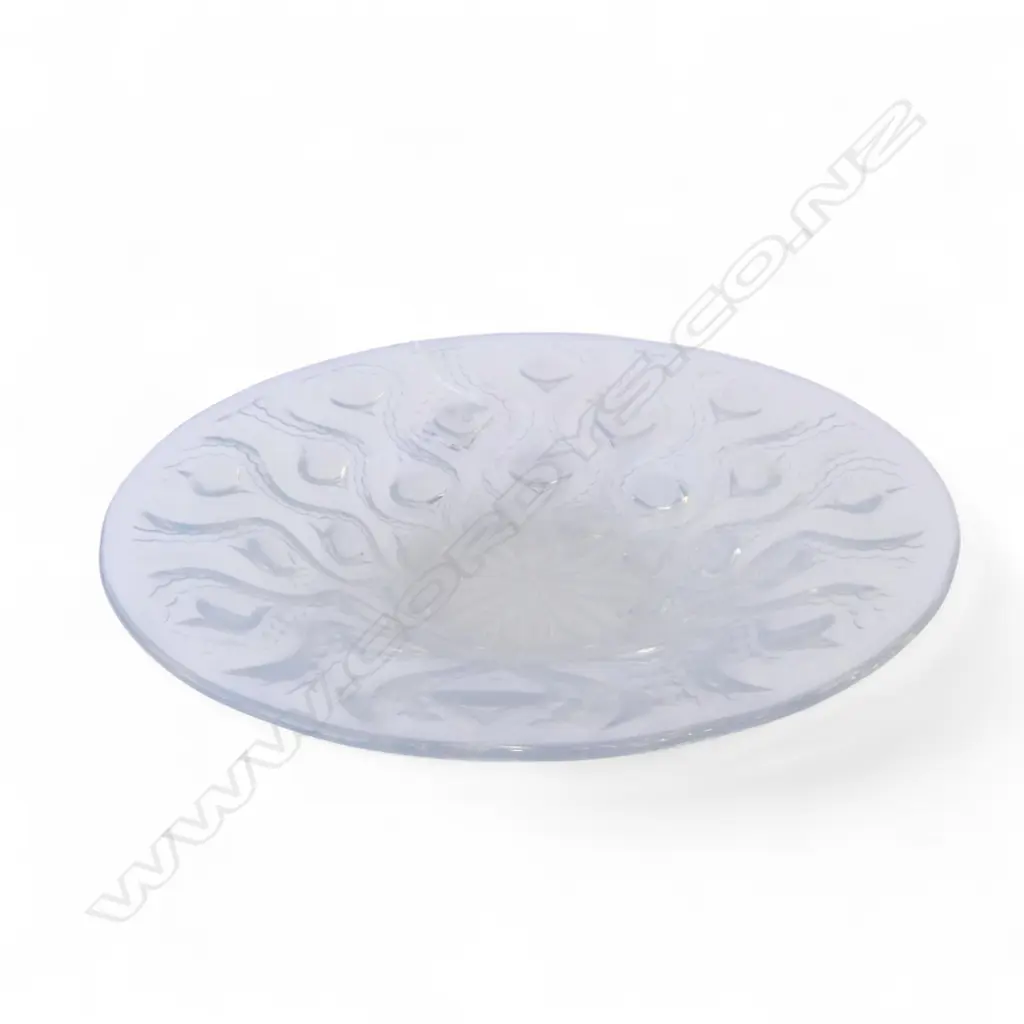 **RTV** RENE LALIQUE 'BULBES' OPALESCENT GLASS BOWL Dia.160mm Image 1++