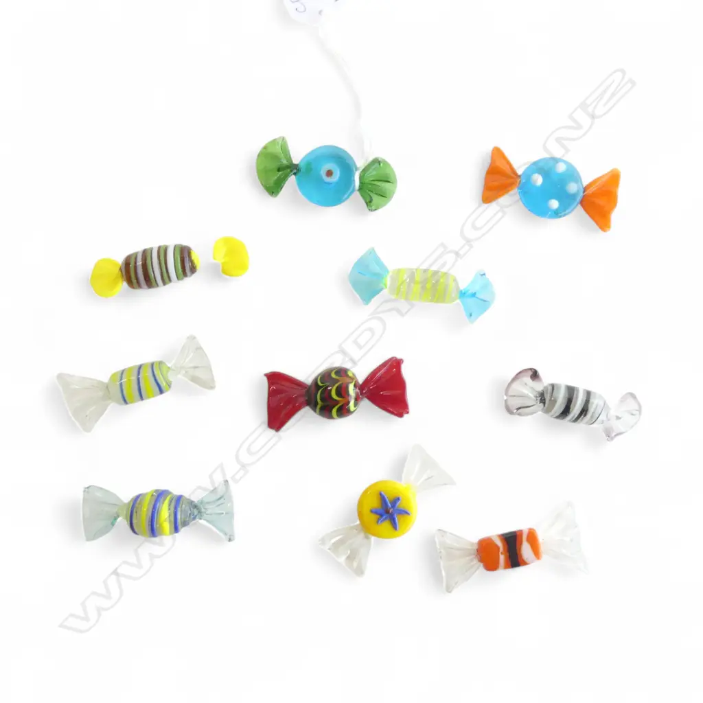 10 MURANO GLASS LOLLIES / SWEETS L.60mm Image 1++