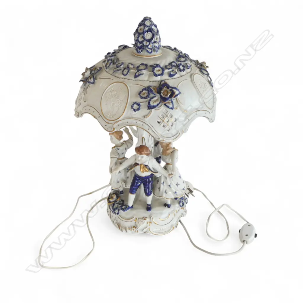 DREZDEN HAND PAINTED TABLE LAMP H.440mm Image 1++