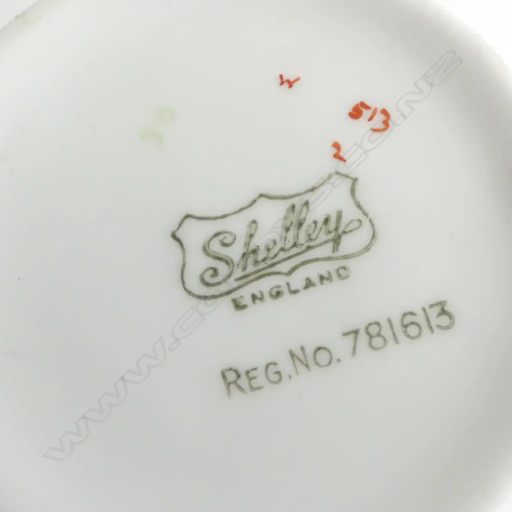 SHELLEY ART DECO COFFEE SET - REGENT SHAPE - BLUE PHLOX PATTERN Image 1++