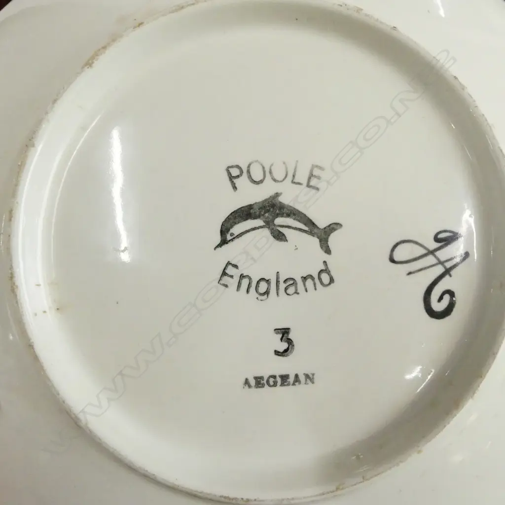 TWO POOLE PLATES, SML AEGEAN Dia.200mm & LRG DELPHIS, Dia.270mm Image 1++