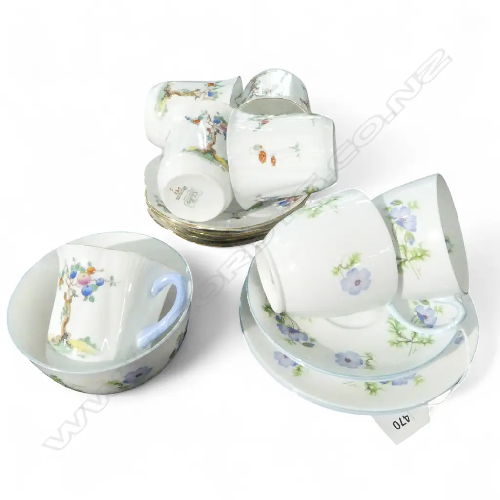 5 SHELLEY CHINA MATCHING C/SS & 2 SHELLEY CSPS & SUGAR BOWL Image 1++