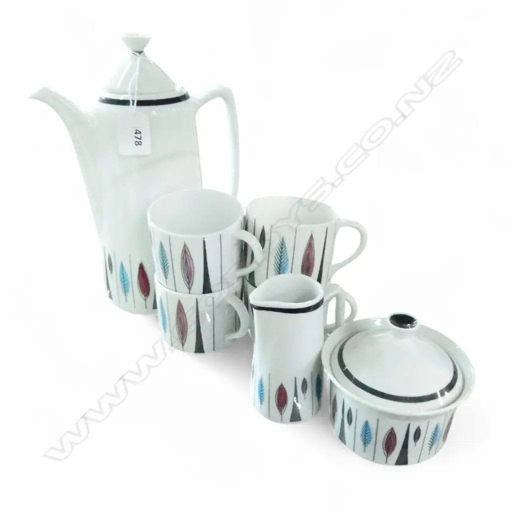 RORSTRAND SWEDEN 'TANGO' COFFEE SERVICE small chip to cup Image 1++