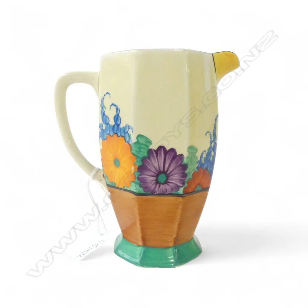 CLARICE CLIFF BIZARRE 'GAYDAY' JUG H.155mm Image 1++
