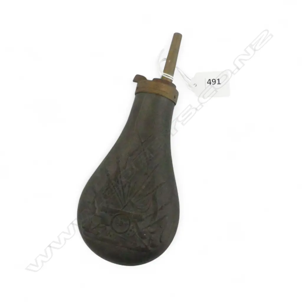 VINTAGE POWDER HORN H.200mm Image 1++