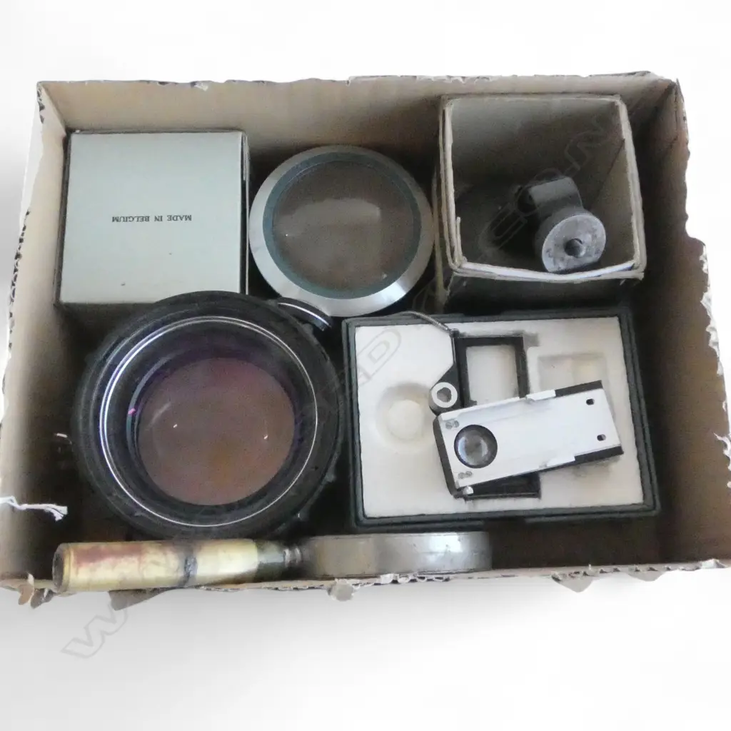 SMALL BOX MAGNIFYING GLASSES SLIDES ETC Image 1++