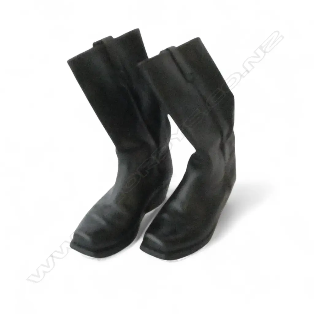 PR MEXICAN BLACK LEATHER BOOTS L.280mm H.345mm Image 1++