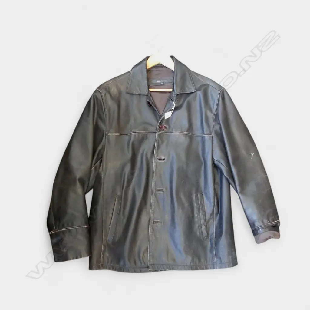 LEATHER JACKET; AGENDA NEW YORK SIZE M/M Image 1++