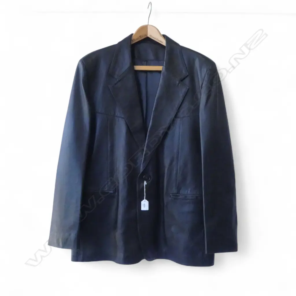 CAROLINE MOORE LAMBSKIN LEATHER JACKET, SIZE 14 Image 1++