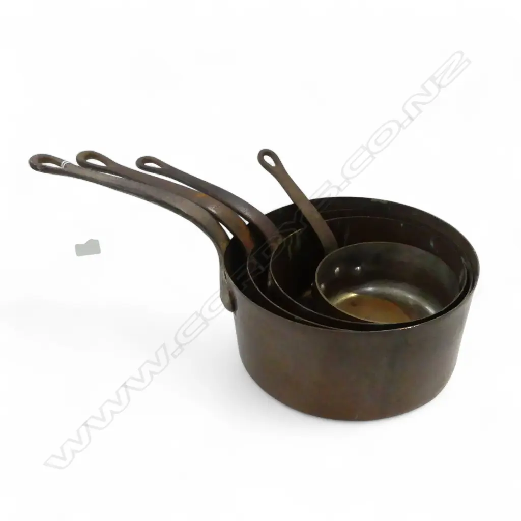 GR SET OF 4 COPPER/METAL SAUCEPANS W.400mm Image 1++