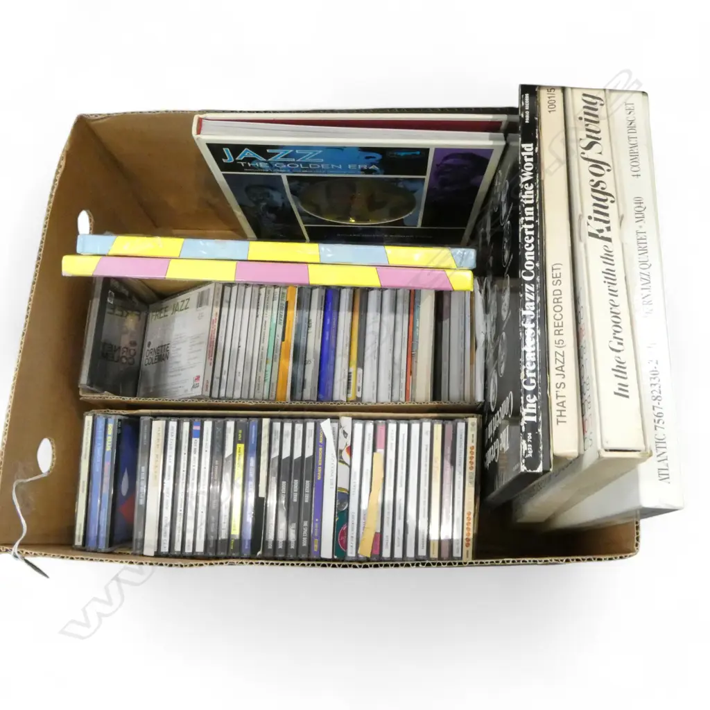 LOT ASST JAZZ CDS/BOOK AND SOME BOXED CD AND RECORD SETS Image 1++