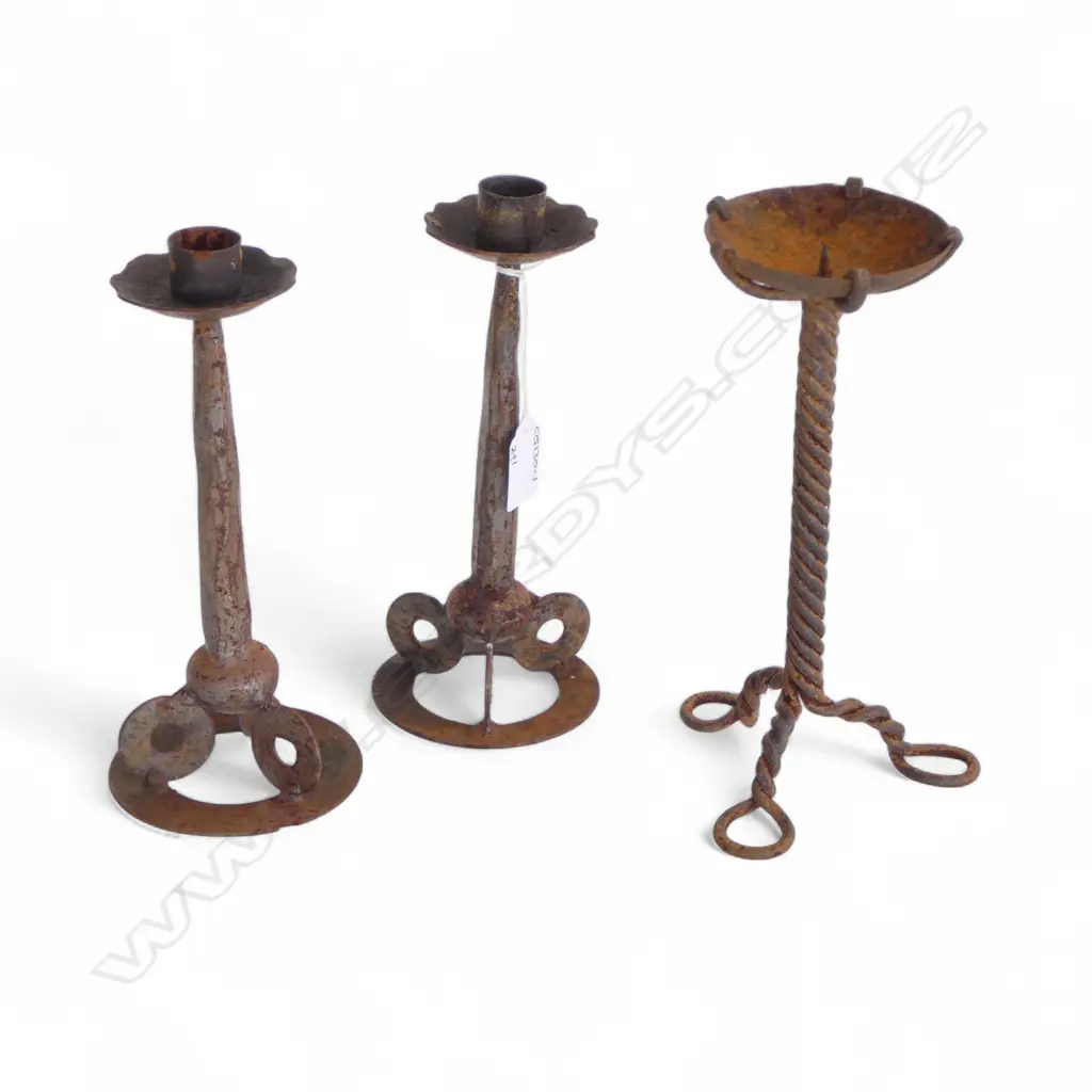 1 PAIR CANDLESTICKS + 1 SINGLE H.220mm Image 1++