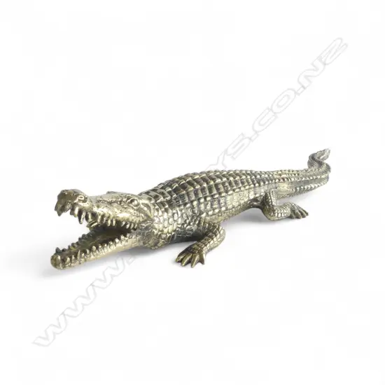 BRASS ALLIGATOR ORNAMENT L.480mm