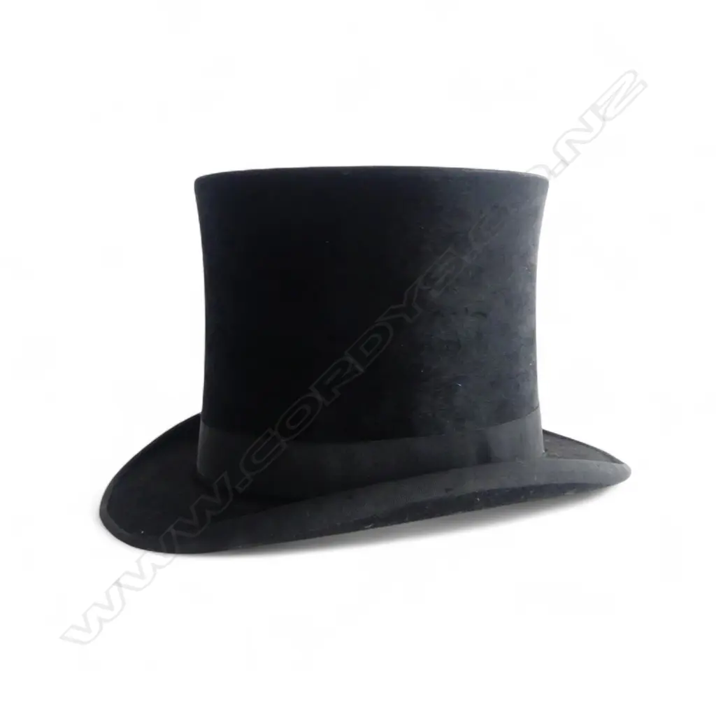 J. WOODROW & SONS TOP HAT IN LEATHER CASE H.255mm Image 1++