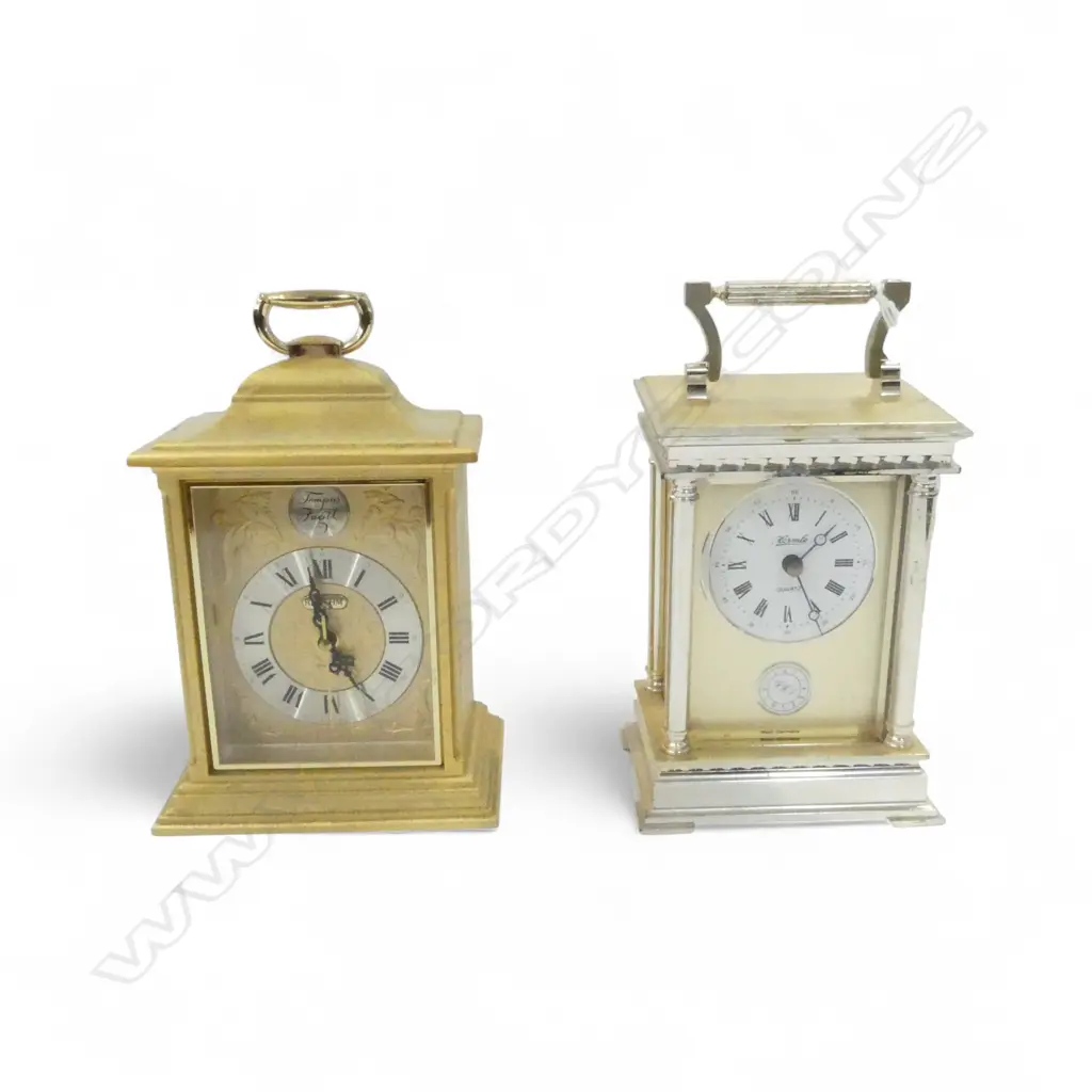 2 MODERN CARRIAGE CLOCKS H.135mm Image 1++